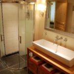 La salle de douche du gîte Rosalie