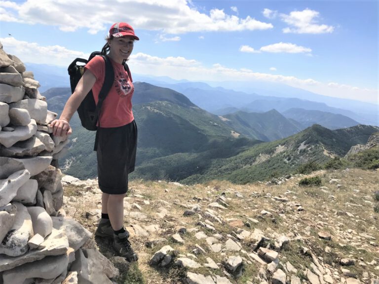 At the top of the mount Lance